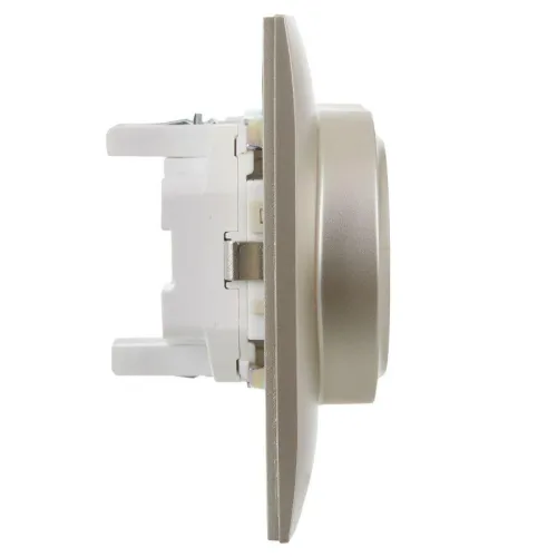 Розетка 2-м SKANDY 16А с заземл. защ. шторки в сборе SK-R07Sh шампань IEK SK-R24-16-K37-F фото 5