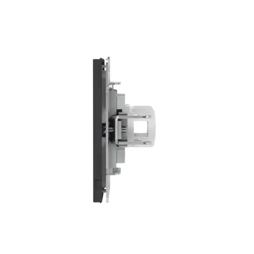 Розетка компьютерная 2-м KANT RJ45 кат.6A без шторки черн. уголь DKC 7012674 фото 4