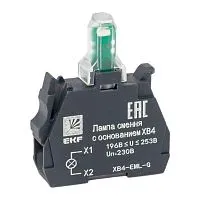 Лампа сменная с основанием XB4 зел. 230В PROxima EKF XB4-EML-G