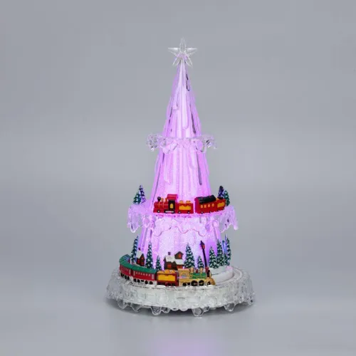 Фигура светодиодная "Новогодний поезд с мелодией" 30.5см RGB на подставке Neon-Night 513-025 фото 9