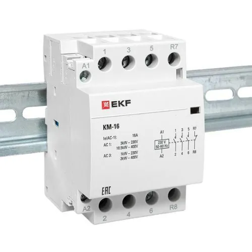 Контактор модульный КМ 16А 3NО+NC (3 мод.) EKF km-3-16-31 фото 4