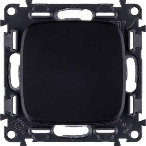 Выключатель 1-кл. СП Valena Allure 10А IP20 250В 10AX с лицев. панелью безвинтов. зажимы механизм антрацит Leg 752911