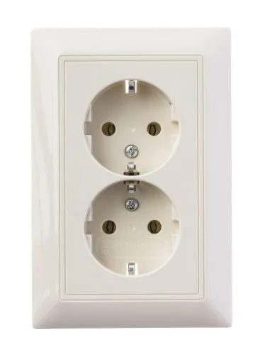 Розетка 2-м СП Basic 16А IP20 250В Schuko сл. кость ABB 2CKA002014A1463 фото 2