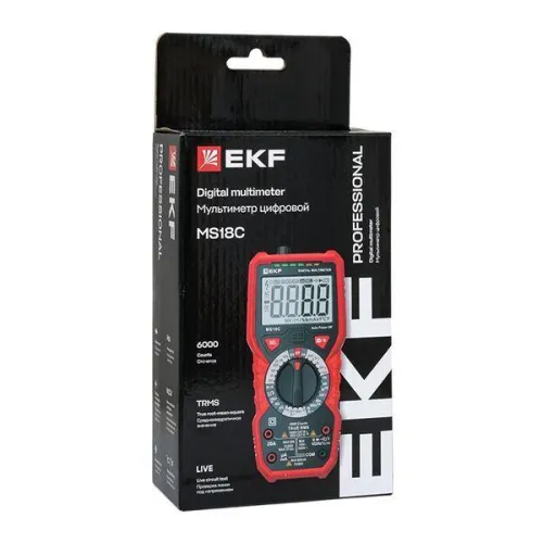 Мультиметр цифровой MS18C Professional EKF In-180701-pm18C фото 2