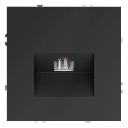 Розетка компьютерная 1-м СП S70 RJ45 кат.6 механизм графит Voltum VLS060107