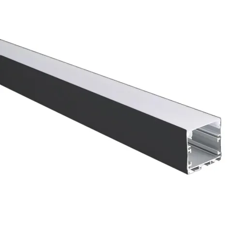 Профиль накладной PAL 3535-BLACK (комплект 2м 2глухих заглушки рассеиватель матов. 4клипсы крепежных) 2м анод. Pro JazzWay 5059054