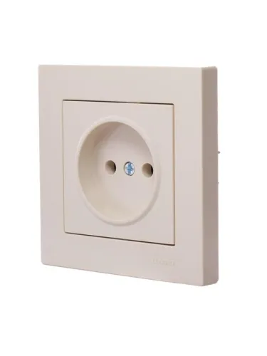 Розетка 1-м СП Vesna без заземл. ПБТ механизм крем. LEZARD 742-0388-121B фото 8