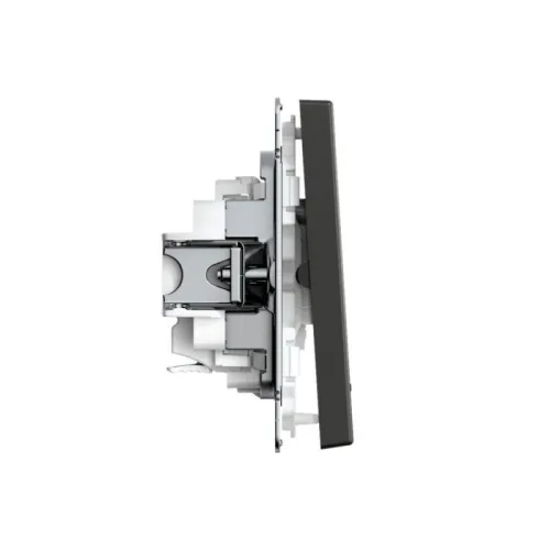 Выключатель 2-кл. ArtGallery (сх. 5а) 10AX с подсветкой быстрозажим. клем. механизм базальт SE GAL001453S фото 2