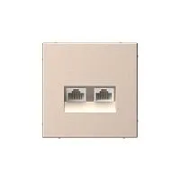 Розетка компьютерная 2-м ArtGallery RJ45 + RJ45 кат.5E механизм песочн. SE GAL001285