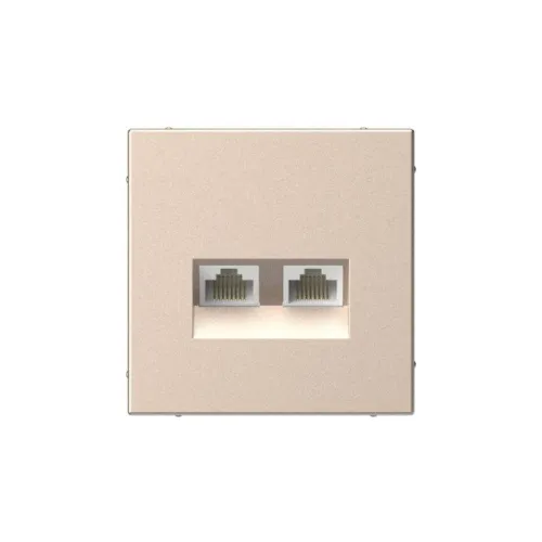 Розетка компьютерная 2-м ArtGallery RJ45 + RJ45 кат.5E механизм песочн. SE GAL001285