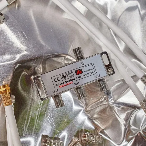 Делитель ТВ "краб" х3+4шт F "BOX" 5-1000 МГц "Silver" Rexant 05-6102 фото 5