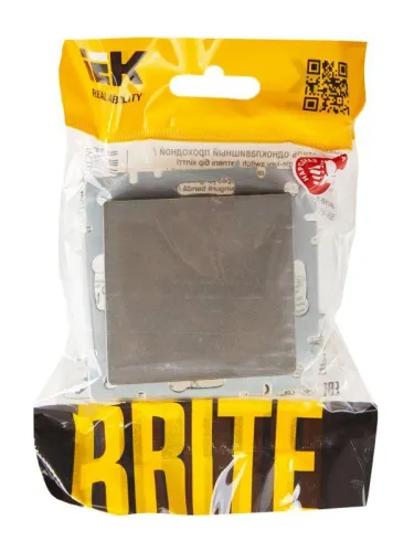 Выключатель проходной 1-кл. СП BRITE ВС10-1-6-БрС 10А механизм сталь IEK BR-V12-0-10-K46 фото 3