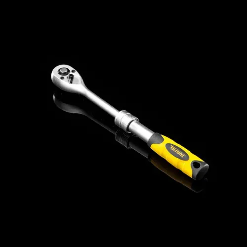 Ключ телескопический трещоточный 1/4 162-210мм CrV двухкомпонентн. рукоятка Kranz KR-12-8413 фото 5