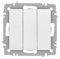 Выключатель Accent 6-106-01М тройной 10А-250В IP20 СУ AL/CU бел. матов. Intro Б0063532