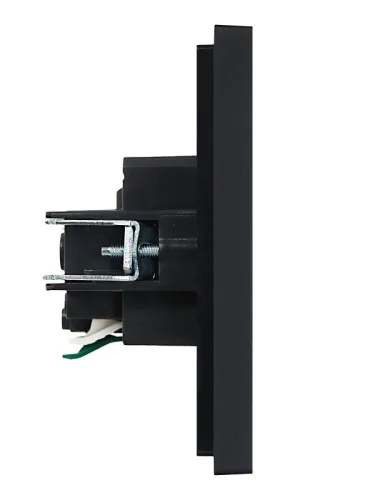 Розетка СП FORTE&PIANO FP113 16А с заземл. защ. шторки безвинт. крепл. черн. IEK FP-R14-16-1-K02 фото 4