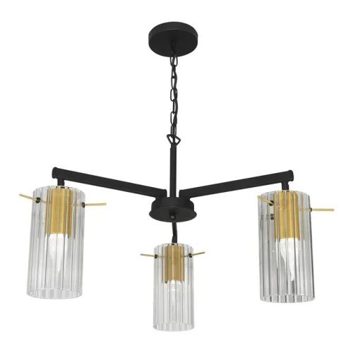 Светильник "Эсми" 231 (плафон 0015) НСБ 01-3х60-172 Е27 (ИМ) подвесной черн. зол. Элетех 1005405248