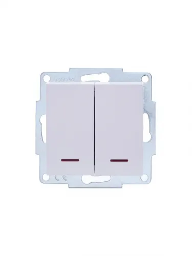 Выключатель 2-кл. СП Vesna с индикацией механизм бел. LEZARD 742-0288-112 фото 5