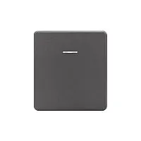 Переключатель перекрестный 1-кл. СП ROUND 10А с подсветкой титан Kranz KR-78-0718-2