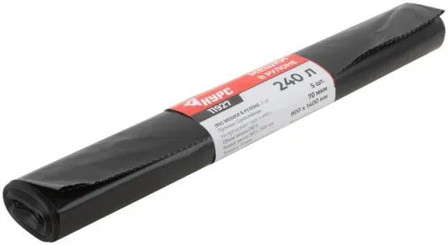 Мешок для строительного мусора ПВД прочные 240л 900х1400мм толщина 70мкм (уп.5шт) КУРС 11927 фото 4