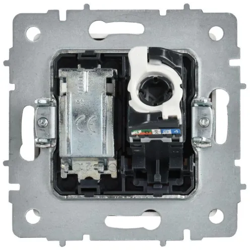 Розетка 2-м BRITE РТВ/РК12-БрАБ TV+RJ45 кат.5E механизм арктич. бел. IEK BR-AK20-1-K91 фото 4