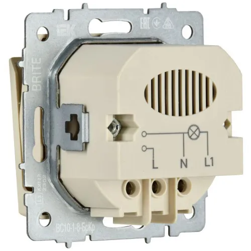 Выключатель карточный BRITE 30А ВС10-1-8-БрКр механизм беж. IEK BR-V11-0-10-K10 фото 3