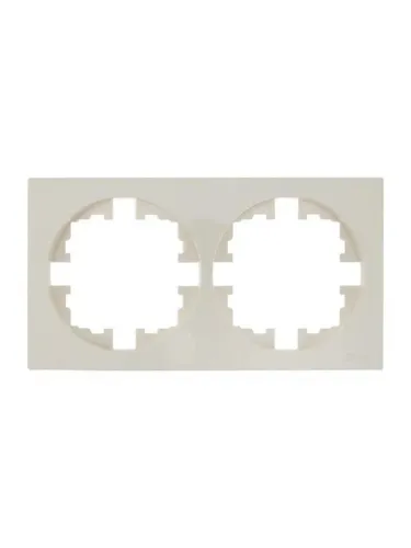 Рамка 2-м OSEN горизонт. квадрат сл. кость LEZARD 743-9000-147