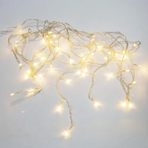 Гирлянда светодиодная "Айсикл" (бахрома) 1.8х0.5м 48LED тепл. бел. 3Вт 230В IP20 провод прозр. Neon-Night 255-016 фото 7