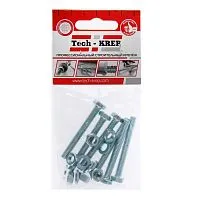 Болт с шестигранной головкой М6х50 DIN 933 + гайка + шайба оцинк. (уп.6шт) Tech-Krep/Zitar 114052