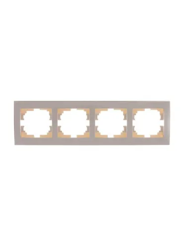 Рамка 4-м Rain горизонт. с боковой вставкой крем. LEZARD 703-0303-149