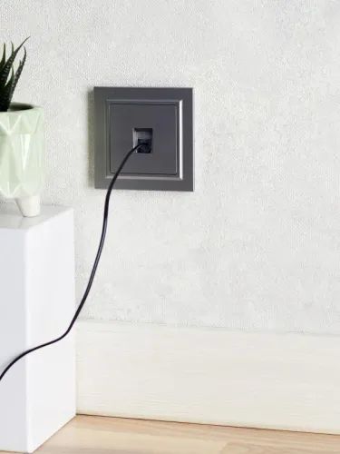 Розетка компьютерная СП RJ45 кат.5E BRITE РК10-БрС механизм сталь IEK BR-K10-1-K46 фото 8