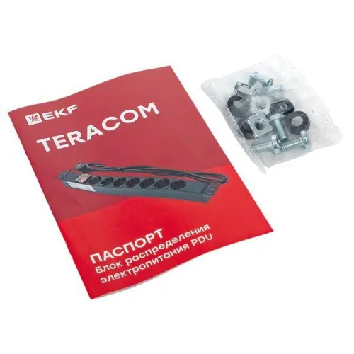 Блок PDU TERACOM 19дюйм 1U 16А/250В 6 роз. Schuko с выключат. шнур 2м 3х1.5кв.мм вилка Schuko корпус пластик черн. EKF TRC-HPD-LS-16A-6SH-2MSH фото 11