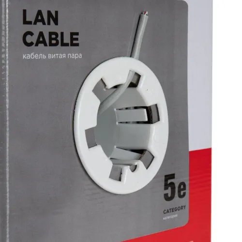 Кабель витая пара F/UTP кат.5e 4х2х24AWG solid PVC INDOOR сер. (м) Rexant 01-0143 фото 5