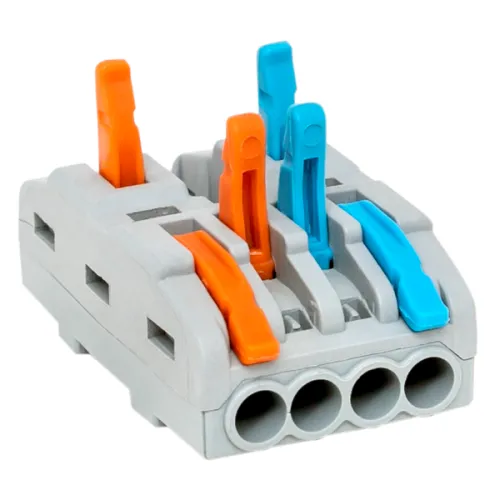 Клемма строительно-монтажная СМК 222-424 разветвительная 4 выхода 0.08-4кв.мм EKF plc-smk-422-4 фото 5