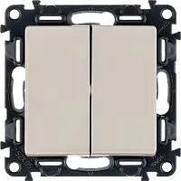 Выключатель 2-кл. СП Valena Life 10А IP20 250В с лицев. панелью безвинтов. зажимы механизм сл. кость Leg 752505
