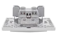 Розетка 1-м СП Минск 16А IP20 с заземл. защ. шторки бел. Basic EKF ERR16-028-100
