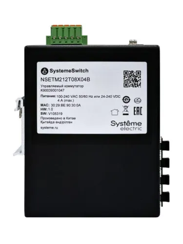 Коммутатор промышленный управляемый Ethernet L2+ 8х10/100/1000BaseT 4х1000BaseX SFP SE NSETM212T08X04B фото 3