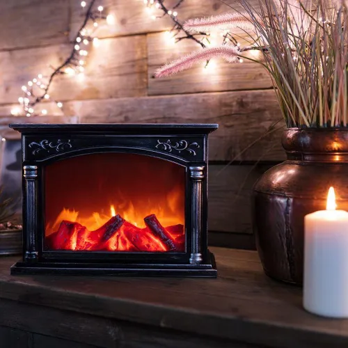 Камин светодиодный "Классика" 33х12х24см эффект живого огня USB и элементы питания 3хC (не в компл.) Neon-Night 511-030 фото 6