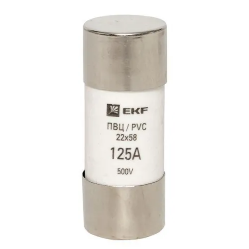 Вставка плавкая цилиндрическая ПВЦ 22х58 125А EKF pvc-22x58-125 фото 2