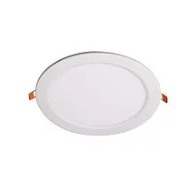 Светильник светодиодный PPL-R 18Вт 4000К IP40 d220мм кругл. ультратонкий встраив. WH ДВО JazzWay 5009738A