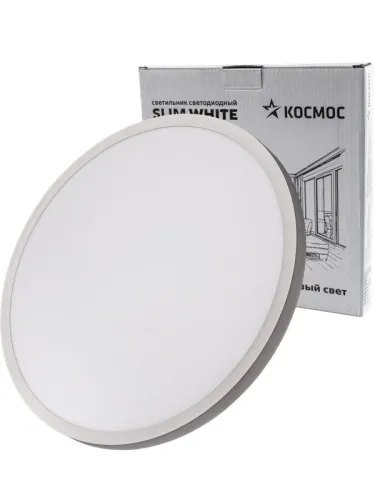 Светильник светодиодный SLIM WHITE 48Вт 4500К IP40 3480лм 230В 500х25мм КОСМОС KSlim48w_W4500K