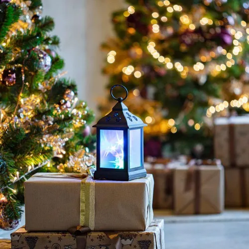 Фонарь декоративный 11х11х22.5см RGB эффект мерцания корпус черн. Neon-Night 513-064 фото 8