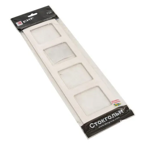 Рамка 4-м Стокгольм бел. PROxima EKF EZM-G-303-20 фото 3