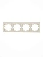 Рамка 4-м Mira горизонт. крем. LEZARD 701-0300-149
