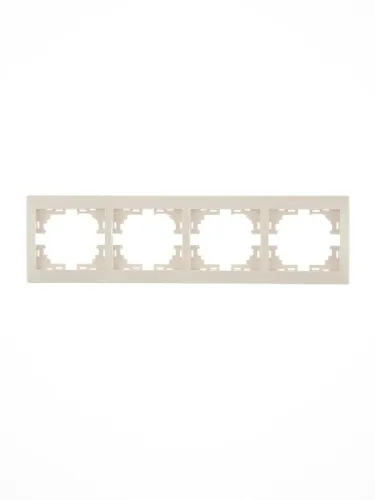 Рамка 4-м Mira горизонт. крем. LEZARD 701-0300-149