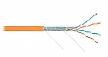Кабель витая пара F/UTP кат.5e 4х2х24AWG solid LSZH оранж. (уп.305м) NIKOLAN NKL 2200C-OR