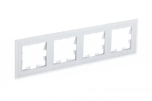 Рамка 4-м AtlasDesign Nature матов. стекло бел. SE ATN330104