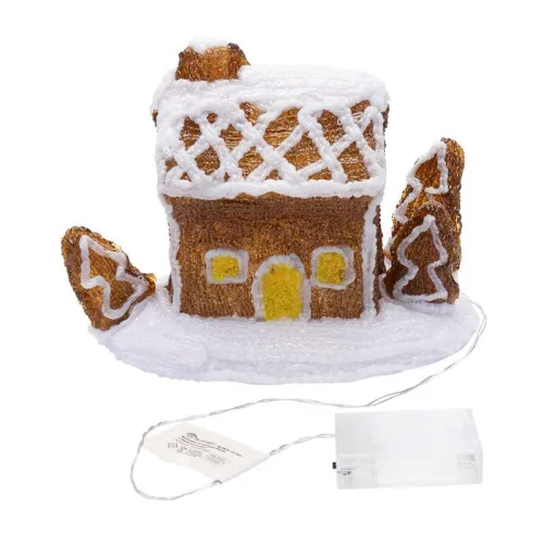 Фигура светодиодная акриловая "Пряничный домик" 26х15.5х20см 30LED 3хАА (не в комплекте) Neon-Night 513-324 фото 2