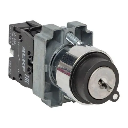 Переключатель BG61 2P с замком (возврат.) EKF xb2-bg61