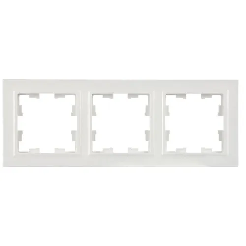 Рамка 3-м BRITE РУ-3-БрБ бел. IEK BR-M32-K01 фото 2