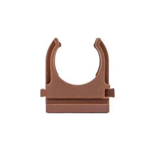 Держатель для труб (клипса) d20мм темн. дерево (уп.10шт) Plast EKF derj-z-20d фото 6